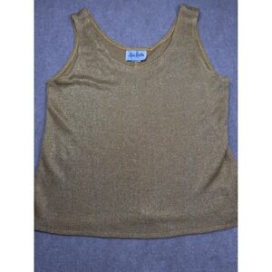 Vintage Women's Gold‎ Alice Martin Tank size Large